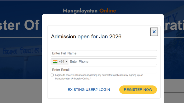 Mangalayatan University Online MBA Admission 2026